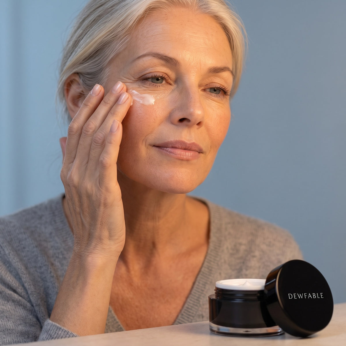 Tapping Active Eye Cream under the eye