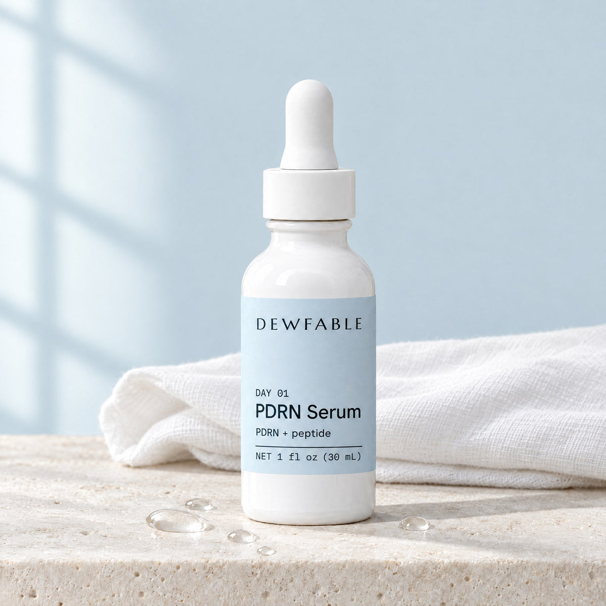 dewfable. PDRN Serum, front of the bottle